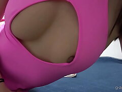 Japanese Leotard Babe's Sensual Stretching Session